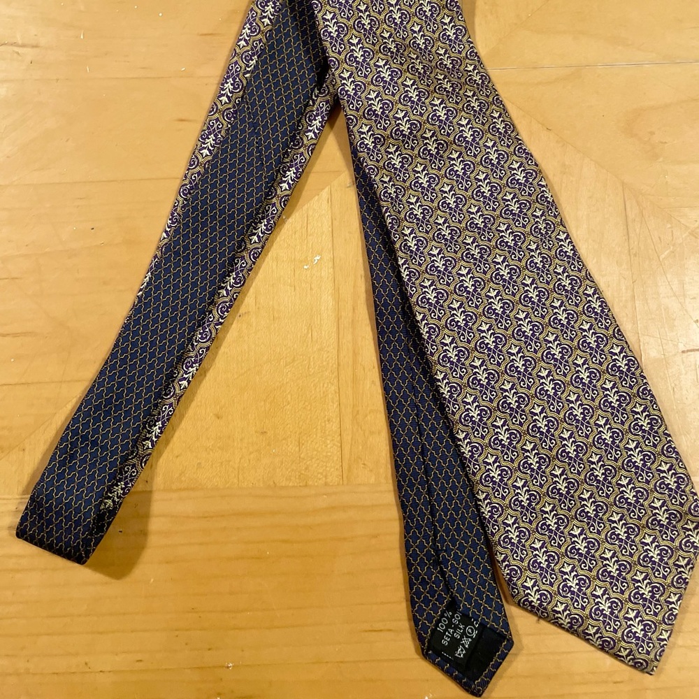 Dual pattern Versace Tie